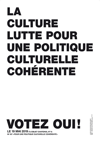 Votons OUI à une politique culturelle cohérente à Genève
